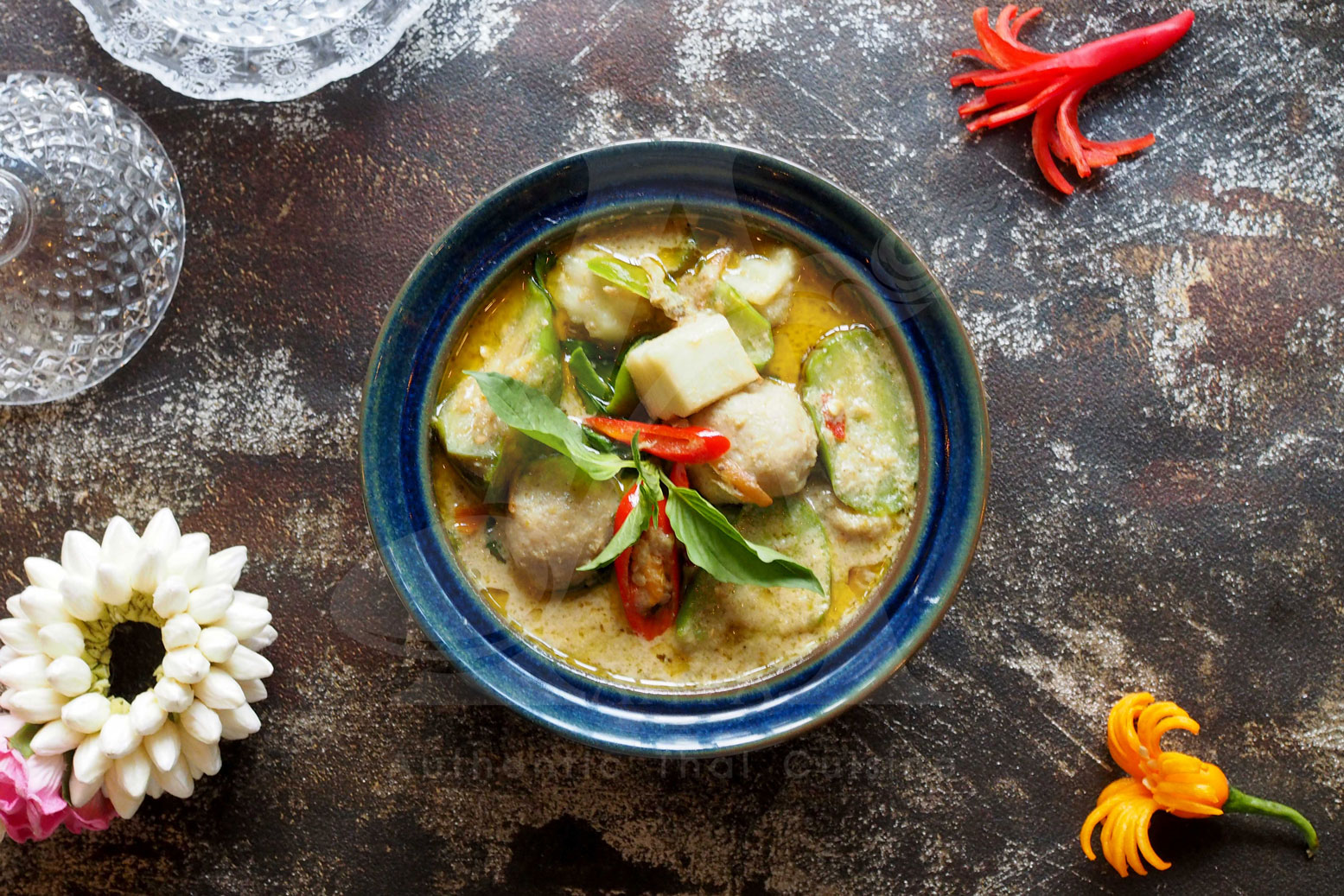 Green Curry With Fish Ball/Beef Shank/Chicken